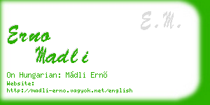 erno madli business card