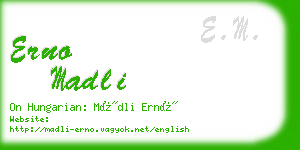 erno madli business card